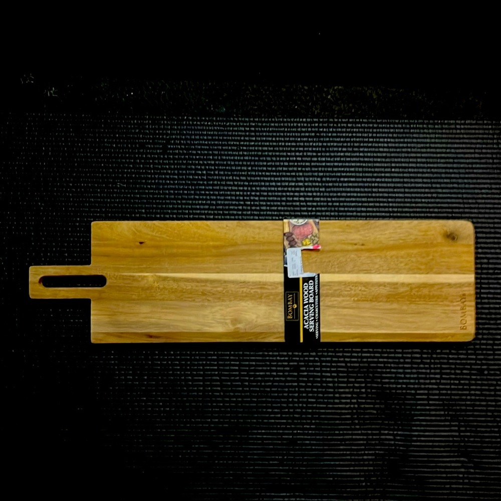 Brand New Bombay Acacia Wood Charcuterie Board